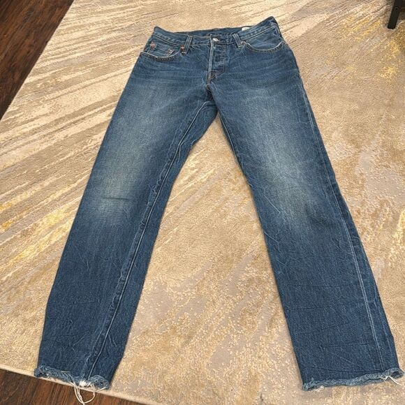 Levi’s 501 White oak cone denim size 25 by 30 button fly raw hem in EUC VTG wash - Picture 1 of 11